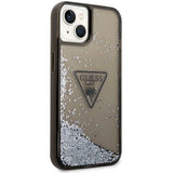 Guess GUHCP14SLFCTPK iPhone 14 6.1" black/black hardcase Liquid Glitter Palm Collection