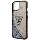 Guess GUHCP14SLFCTPK iPhone 14 6.1" black/black hardcase Liquid Glitter Palm Collection