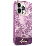Guess Porcelain Collection case for iPhone 14 Pro Max - fuchsia