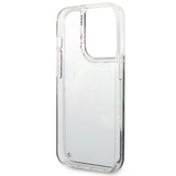 Guess Flower Liquid Glitter case for iPhone 14 Pro Max - blue