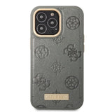 Guess GUHMP13LSAPSTG iPhone 13 Pro / 13 6.1" grey/grey hardcase Peony Logo Plate MagSafe