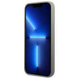 Guess GUHMP13LSPLG iPhone 13 Pro / 13 6.1" grey/grey hard case Silicone Logo Plate MagSafe