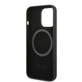 Guess GUHMP13LSPLK iPhone 13 Pro / 13 6.1" black/black hard case Silicone Logo Plate MagSafe