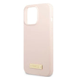 Guess GUHMP13LSPLP iPhone 13 Pro / 13 6.1" pink/pink hard case Silicone Logo Plate MagSafe