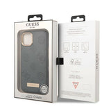 Guess GUHMP13MSAPSTG iPhone 13 6.1" grey/grey hardcase Peony Logo Plate MagSafe