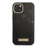 Guess GUHMP13MSAPSTK iPhone 13 6.1" black/black hardcase Peony Logo Plate MagSafe
