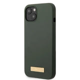 Guess GUHMP13MSBPLA iPhone 13 6.1" green/khaki hard case Silicone Logo Plate MagSafe