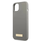 Guess GUHMP13MSPLG iPhone 13 6.1" grey/grey hard case Silicone Logo Plate MagSafe
