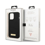 Guess GUHMP13XSPLK iPhone 13 Pro Max 6.7" black/black hard case Silicone Logo Plate MagSafe