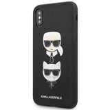 Karl Lagerfeld Saffiano Karl&Choupette Head case for iPhone XS Max - black