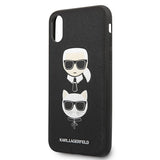 Karl Lagerfeld Saffiano Karl&Choupette Head case for iPhone XS Max - black