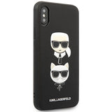 Karl Lagerfeld Saffiano Karl&Choupette Head case for iPhone XS Max - black