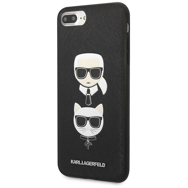 Karl Lagerfeld Saffiano Karl&Choupette Head case for iPhone 7 Plus / iPhone 8 Plus - black