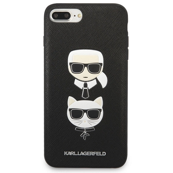 Karl Lagerfeld Saffiano Karl&Choupette Head case for iPhone 7 Plus / iPhone 8 Plus - black