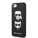 Karl Lagerfeld KLHCI8SAKICKCBK iPhone 7/8 / SE 2020 / SE 2022 black/black hardcase Saffiano Karl&Choupette Head