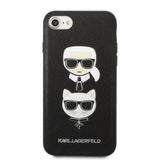 Karl Lagerfeld KLHCI8SAKICKCBK iPhone 7/8 / SE 2020 / SE 2022 black/black hardcase Saffiano Karl&Choupette Head