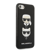 Karl Lagerfeld KLHCI8SAKICKCBK iPhone 7/8 / SE 2020 / SE 2022 black/black hardcase Saffiano Karl&Choupette Head