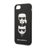 Karl Lagerfeld KLHCI8SAKICKCBK iPhone 7/8 / SE 2020 / SE 2022 black/black hardcase Saffiano Karl&Choupette Head