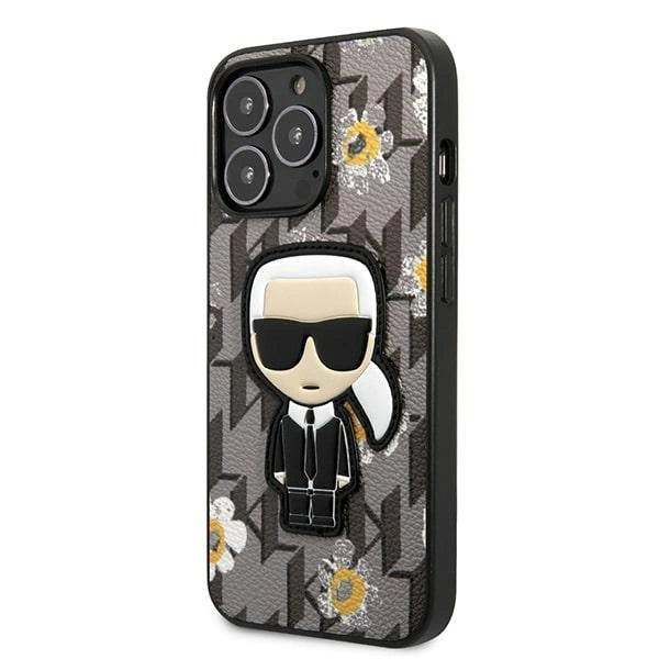Karl Lagerfeld Flower Ikonik Karl case for iPhone 13 Pro / iPhone 13 - gray