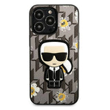 Karl Lagerfeld Flower Ikonik Karl case for iPhone 13 Pro / iPhone 13 - gray