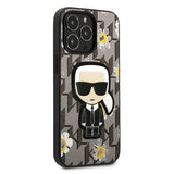 Karl Lagerfeld Flower Ikonik Karl case for iPhone 13 Pro / iPhone 13 - gray