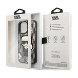 Karl Lagerfeld Flower Ikonik Karl case for iPhone 13 Pro / iPhone 13 - gray