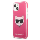 Karl Lagerfeld Choupette Head case for iPhone 13 - fuchsia