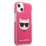 Karl Lagerfeld Choupette Head case for iPhone 13 - fuchsia