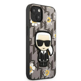 Karl Lagerfeld Flower Ikonik Karl case for iPhone 13 mini - gray