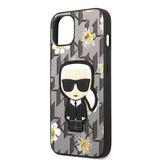 Karl Lagerfeld Flower Ikonik Karl case for iPhone 13 mini - gray