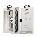 Karl Lagerfeld Flower Ikonik Karl case for iPhone 13 mini - gray