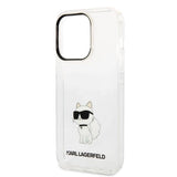 Karl Lagerfeld Ikonik Choupette case for iPhone 14 Pro - transparent