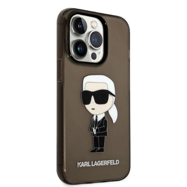 Karl Lagerfeld KLHCP14LHNIKTCK iPhone 14 Pro 6.1" black/black hardcase Ikonik Karl Lagerfeld