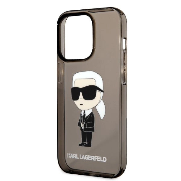 Karl Lagerfeld KLHCP14LHNIKTCK iPhone 14 Pro 6.1" black/black hardcase Ikonik Karl Lagerfeld