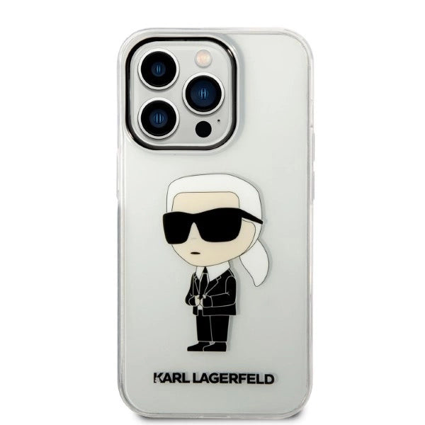 Karl Lagerfeld Ikonik Karl case for iPhone 14 Pro - transparent