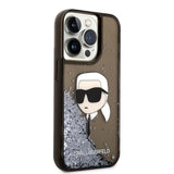 Karl Lagerfeld KLHCP14LLNKHCK iPhone 14 Pro 6.1" black/black hardcase Glitter Karl Head