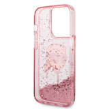 Karl Lagerfeld Glitter Karl's Head case for iPhone 14 Pro - pink