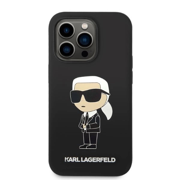 Karl Lagerfeld Silicone Ikonik case for iPhone 14 Pro - black
