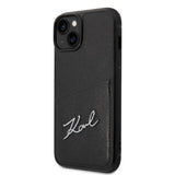 Karl Lagerfeld Signature Logo Cardslot case for iPhone 14 Plus - black