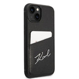 Karl Lagerfeld Signature Logo Cardslot case for iPhone 14 Plus - black