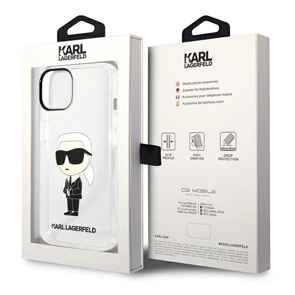 Karl Lagerfeld Ikonik Karl case for iPhone 14 Plus - transparent
