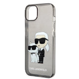 Karl Lagerfeld Glitter Karl&Choupette case for iPhone 14 Plus - black