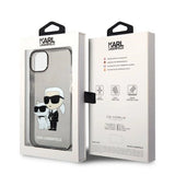 Karl Lagerfeld Glitter Karl&Choupette case for iPhone 14 Plus - black