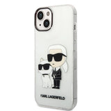 Karl Lagerfeld Glitter Karl&Choupette case for iPhone 14 Plus - transparent