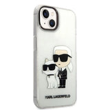 Karl Lagerfeld Glitter Karl&Choupette case for iPhone 14 Plus - transparent