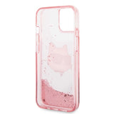 Karl Lagerfeld Glitter Choupette Head case for iPhone 14 Plus - pink