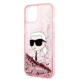 Karl Lagerfeld Glitter Karl's Head case for iPhone 14 Plus - pink