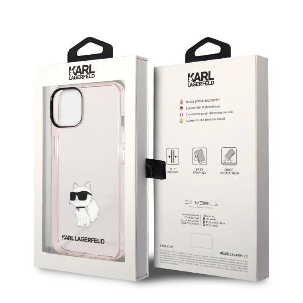Karl Lagerfeld Ikonik Choupette case for iPhone 14 - pink