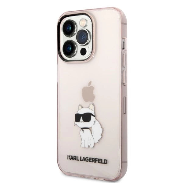 Karl Lagerfeld Ikonik Choupette case for iPhone 14 Pro Max - pink