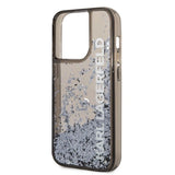 Karl Lagerfeld Liquid Glitter Elong case for iPhone 14 Pro Max - black